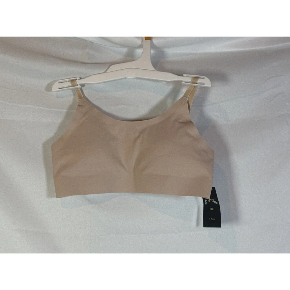 Art Class Girls Polyester/Spandex Bra Color Beige Size Small Very Comfortable